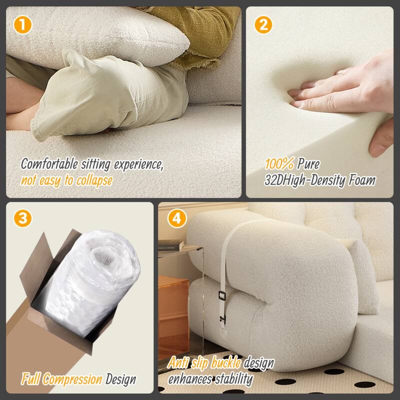 78in Wide Lazy Sofa Couch Multi Functional Foldable Sofa Bed