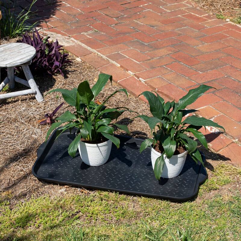 Mohawk Home Black Boot Tray Multi Purpose Utility Mat