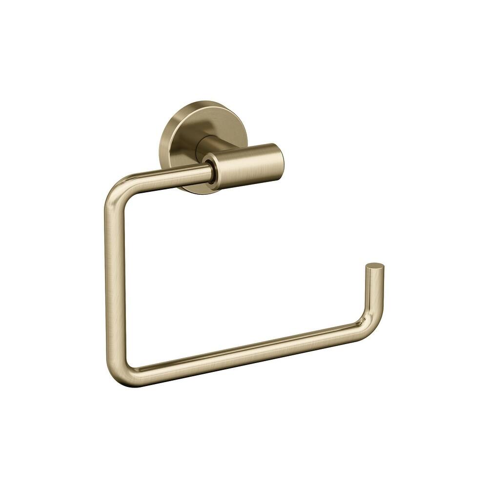 Arrondi 6-7/16 in (164 mm) Length Towel Ring in Golden Champagne - Golden Champagne