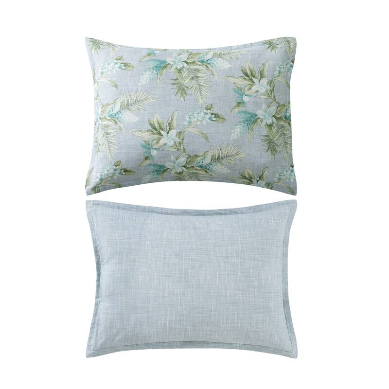 Tommy Bahama Floral Enchantment Cotton Blue Comforter Set