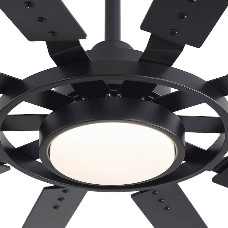 72"/80" Large Windmill Ceiling Fan with Light and Remote(10 Reversible Blades)