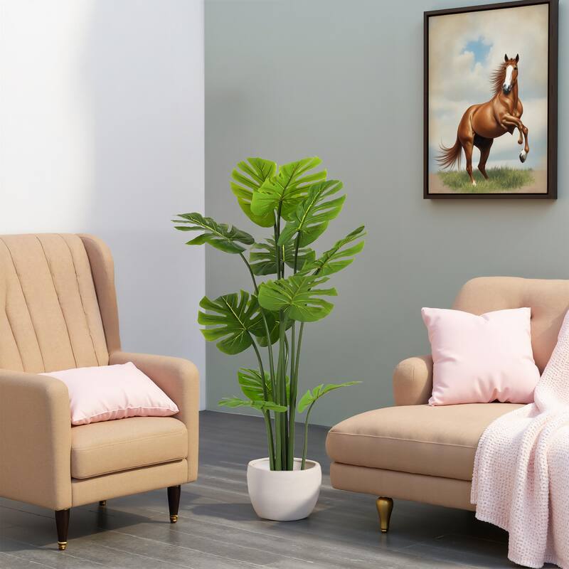 Christopher Knight Home-Andy Artificial Monstera Plant with Pot