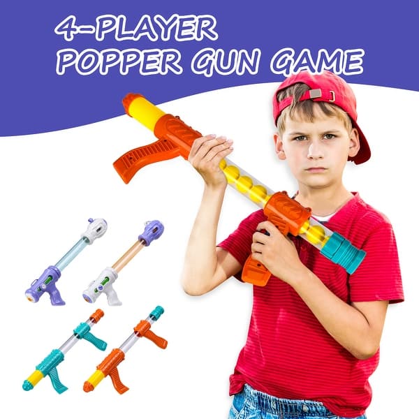 Shooting Game Toy for 6 7 8 9 10+ Years Kids, 4pk Foam Ball Popper Air Guns On Sale Bed Bath