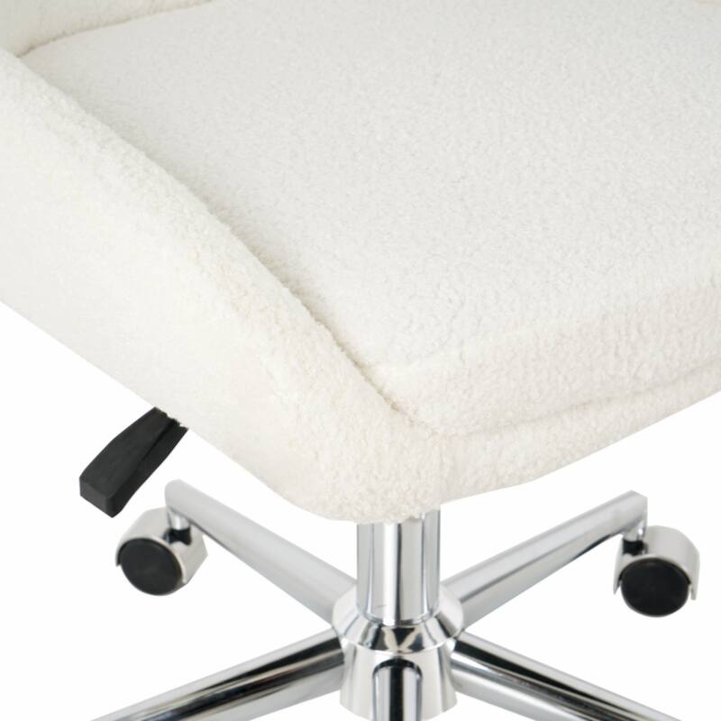 Modern teddy fleece fabric with chrome legs living room furniture dining chair(set of 1)
