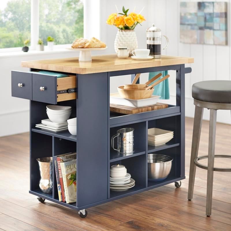 Kitchen island cart online with stools