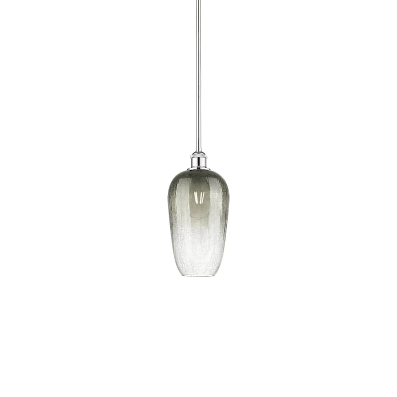 Innovations Lighting 616-1S-15-7 Brookhaven Flute Pendant Brookhaven - Polished Chrome / Slate