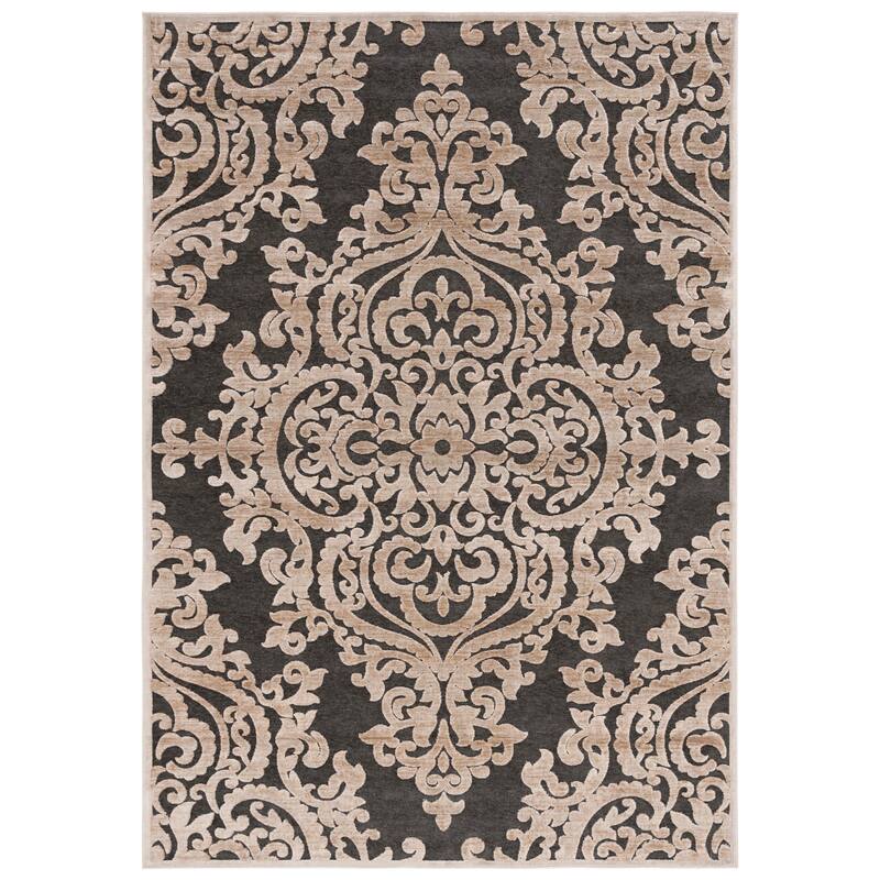 SAFAVIEH Paradise Eilika Watercolor Modern Viscose Rug - 7'6" x 10'6" - Stone/Anthracite