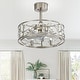 preview thumbnail 13 of 79, 20"/28" Modern 3/5/7-Blade Caged Crystal Ceiling Fan with Light Kit and Remote