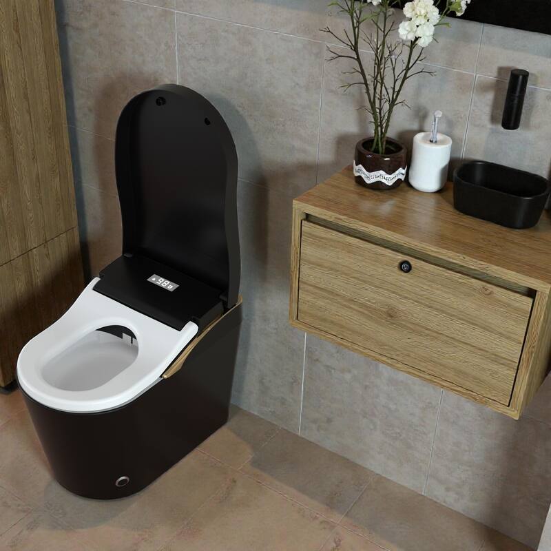 Modern Smart Toilet with Bidet. Auto Open Close. Auto Flush. Heated Seat. Warm Water. Dryer. Foam Shield