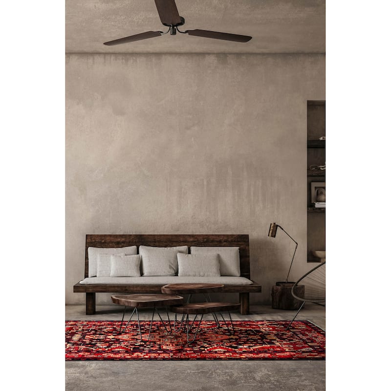 ECARPETGALLERY Hand-knotted Anatolian Vintage Black Wool Rug - 4'4 x 6'7