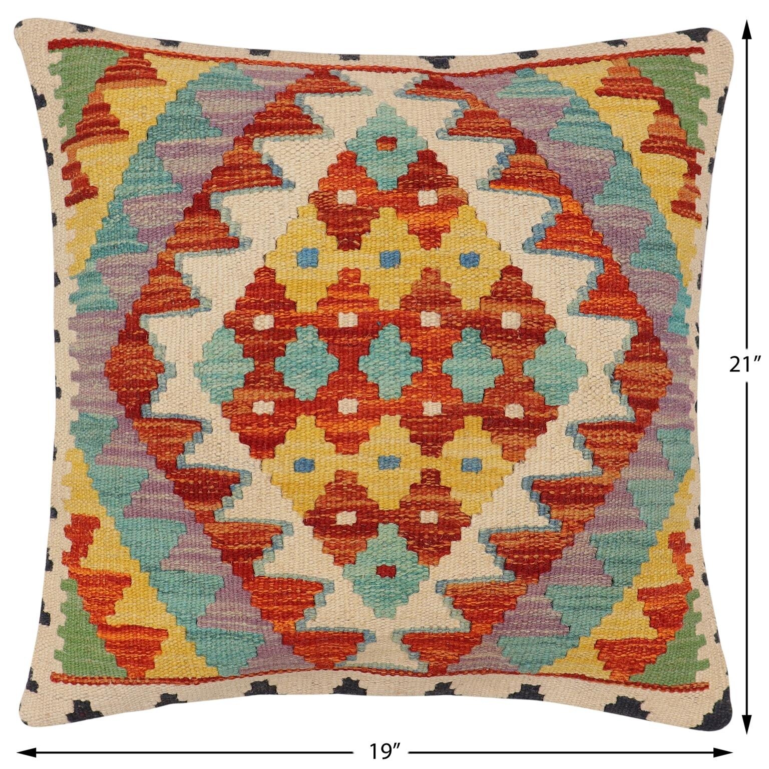 Rustic Beale Turkish Kilim Pillow - Thumbnail 2