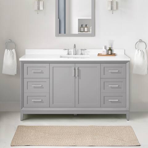 Ove Decors Maverick 60 in. Single Sink Bathroom Vanity, American Grey