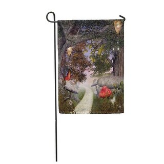 shop magic enchanted nature series footpath in the middle of forest path fantasy garden flag decorative flag house banner on sale overstock 31394269 overstock com