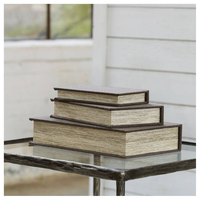 Signature Design by Ashley Jolina Box Set (Set of 3) - 13"W x 8.7"D x 2.8"H - Brown