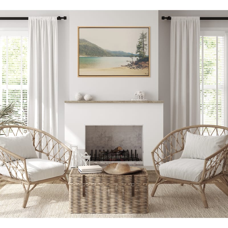 Kate and Laurel Sylvie Lake Tahoe Harbor Framed Canvas by Laura Evans