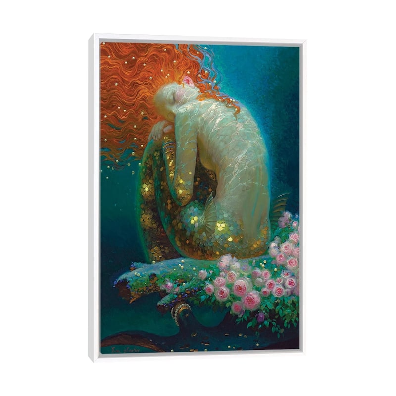 iCanvas "Emerald Dreams" by Victor Nizovtsev Framed Canvas Print - White - 26x18