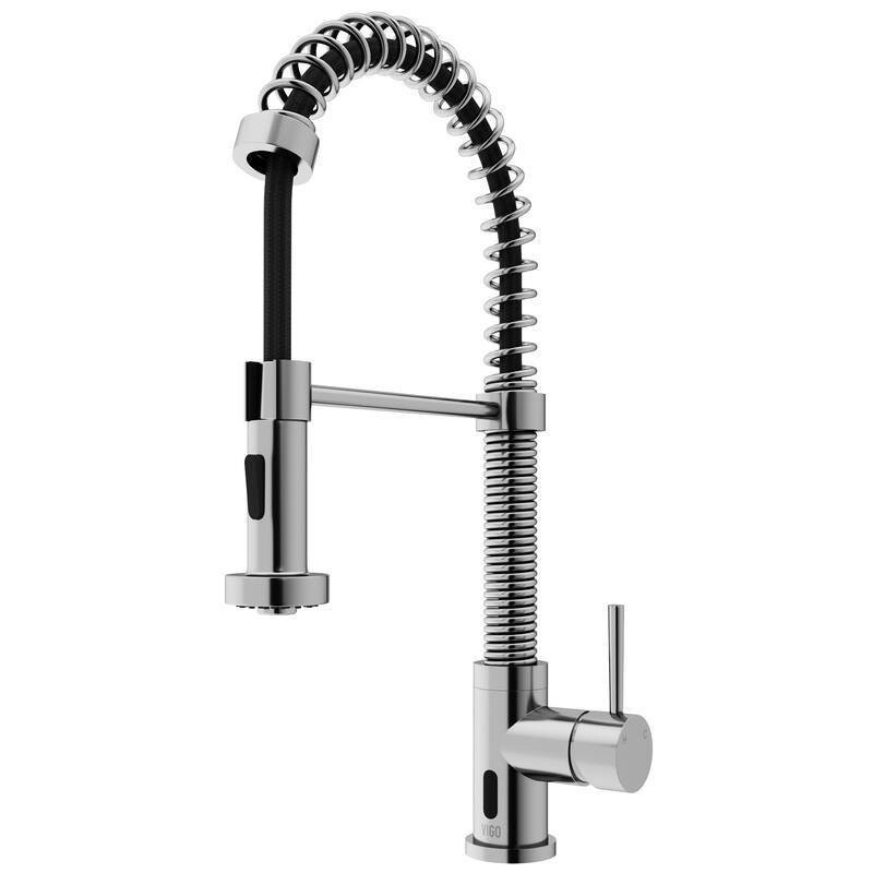 VIGO Edison 19" H Single Handle Pull-Down Sprayer Kitchen Faucet Set with Touchless Sensor