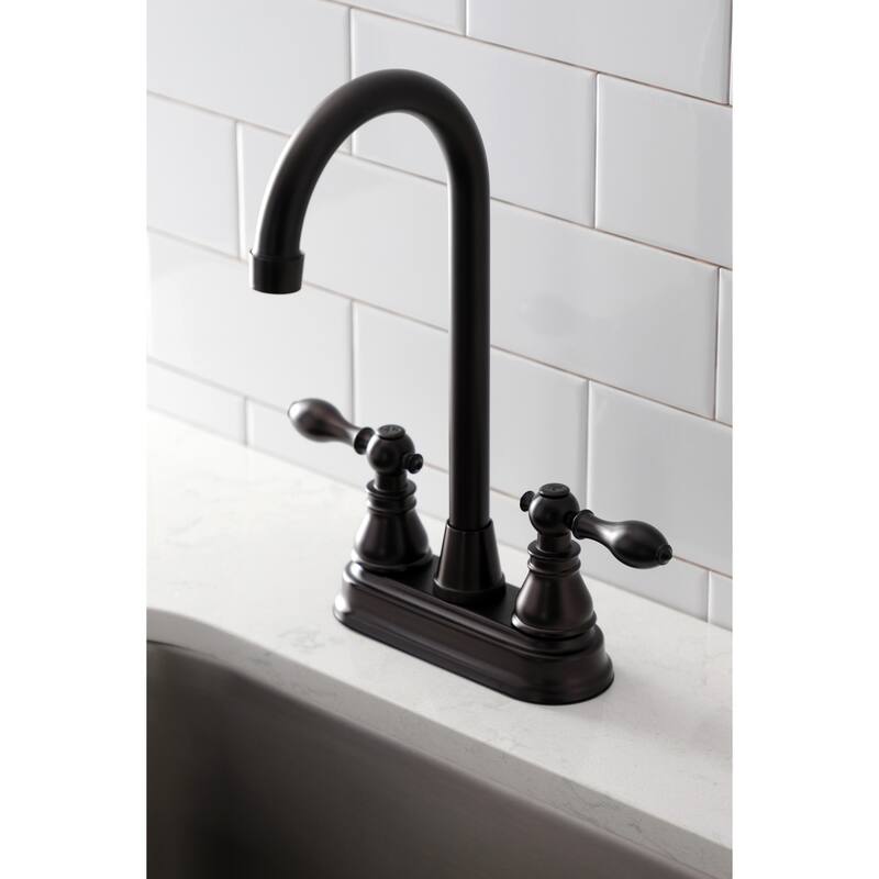 Kingston Brass American Classic 4 in. Centerset High-Arc Bar Faucet