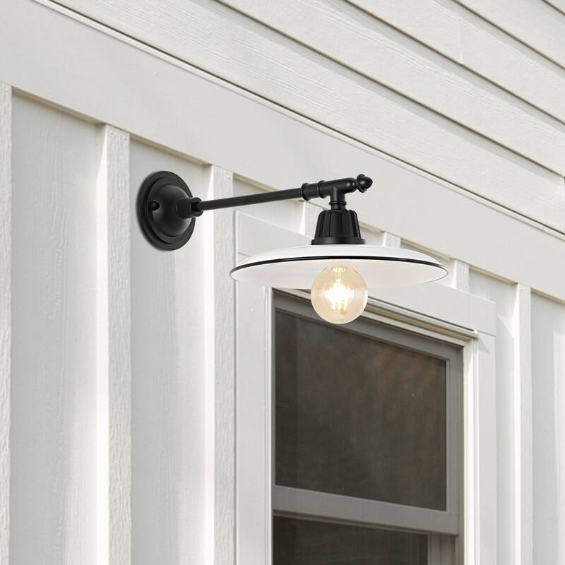 Jasper 12" Farmhouse Indoor/Outdoor LED Victorian Arm Sconce