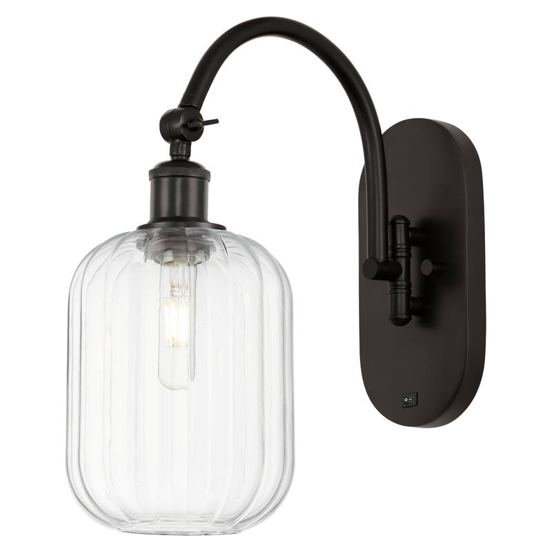Innovations Lighting Endless Possibilities Ballston - Preston - 1 Light 7" Jar Shade Swiveling Sconce - Clear/Oil Rubbed Bronze
