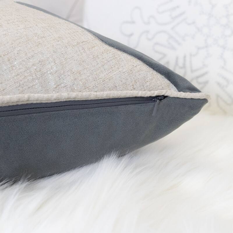 Holiday Reindeer Velvet Pillow with Insert 20x20 Inches Festive Decor