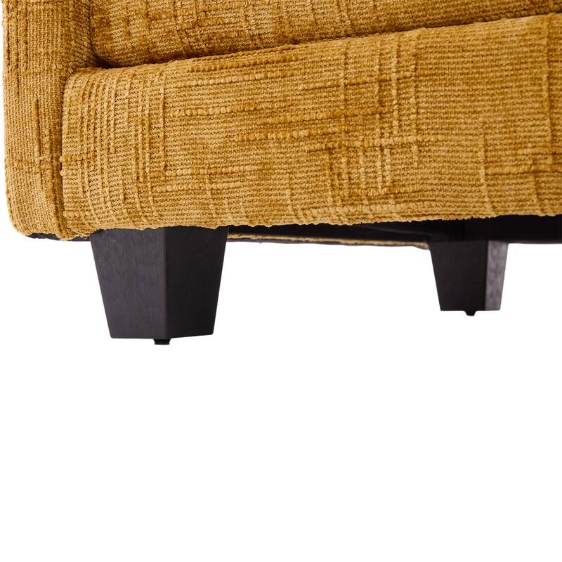 Modern Chenille Chaise Couch L-shaped Sectional Sofa with Storage Ottoman, Phone Holder, USB/Type-C Ports and Side Pockets