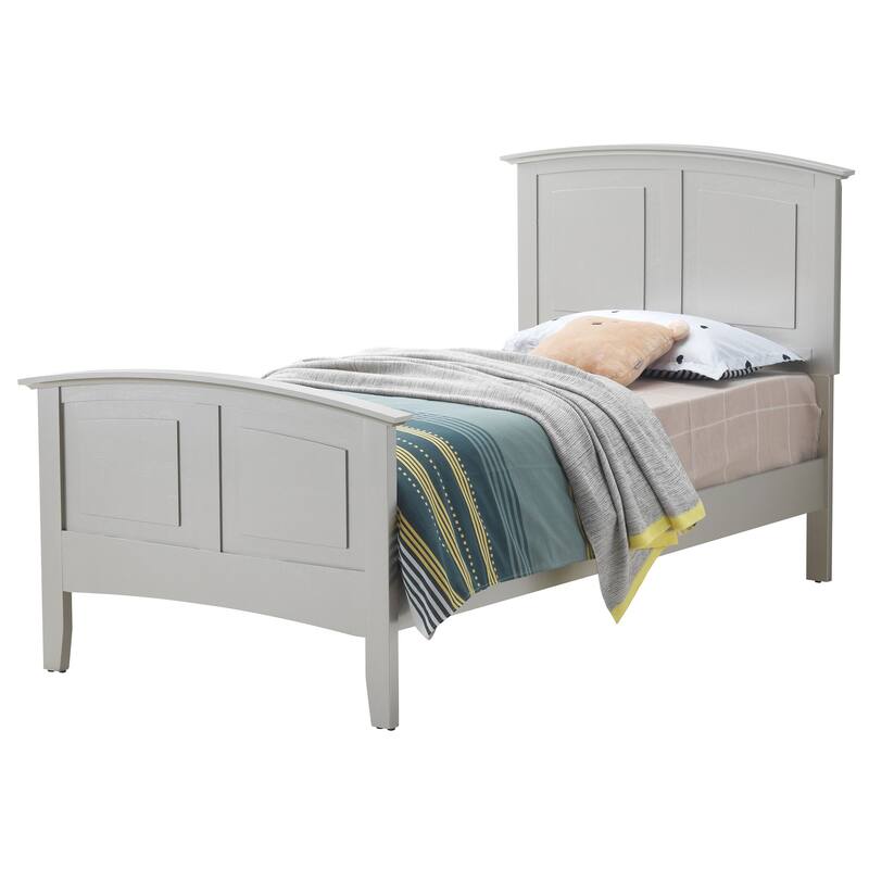 Hammond Wooden Panel Bed - Silver Champagne - Twin