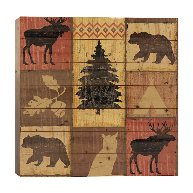 Lake Lodge Step IV Print On Wood by Sue Schlabach - Multi-Color - 26x26x1.5