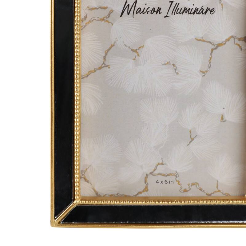 Resin Glass Photo Frame Modern Glam Style Sleek Decorative Detailing