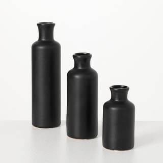 Sullivans Ceramic Bottle Vase - Set of 3