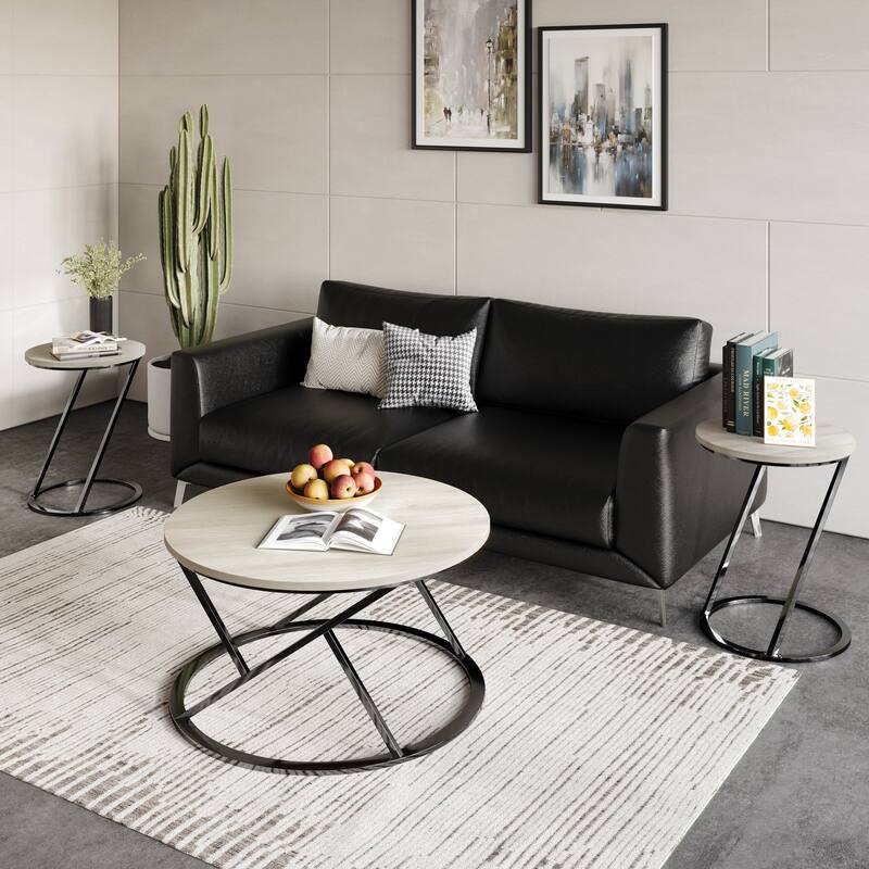 CraftPorch Elegance 3- Pieces Coffee Table Set