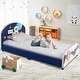 preview thumbnail 6 of 8, Costway Kids Upholstered Platform Bed Children Twin Size Wooden Bed