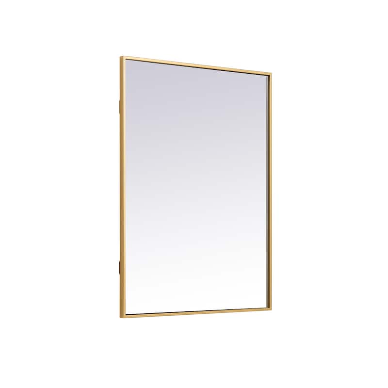 Elegant Lighting Eternity 27" x 36" Rectangular Beveled Metal Framed