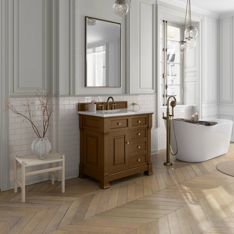 Brookfield 36" Single Vanity, Honey Oak