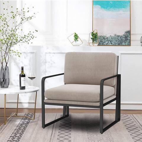 Accent Chairs, Living Room Chairs Linen Arm Chair Accent Chairs for Living Room