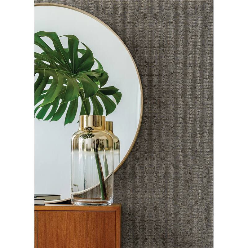 A-Street Prints Maia Stone Faux Linen Wallpaper