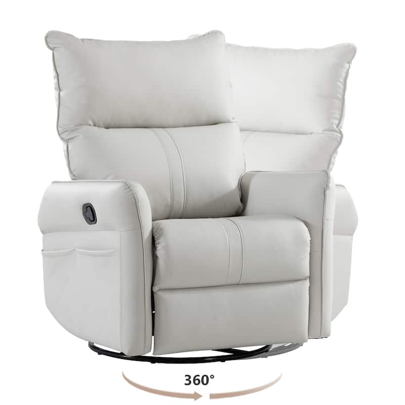 Rocking Recliner Chair,360 Degree Swivel Nursery Rocking Chair,Glider Chair,Modern Small Rocking Swivel Recliner Chair