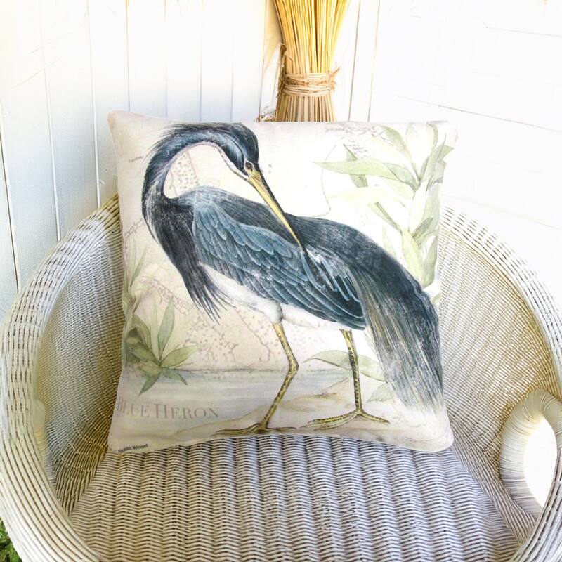 Magnolia Casual Outdoor Pillow Great Heron 2 18x18