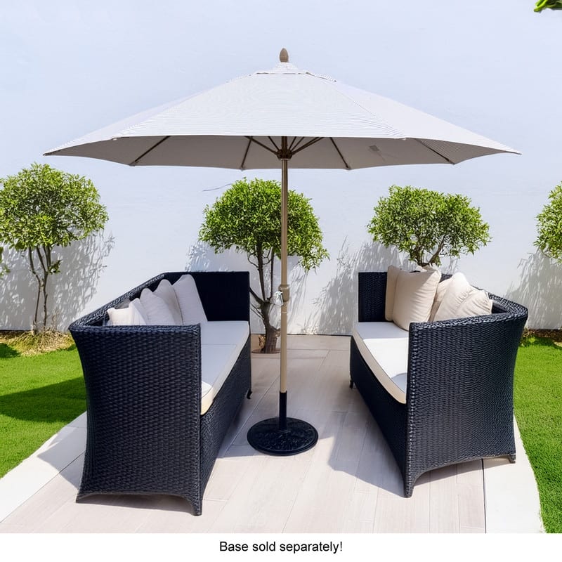 Tropishade 11' Market Umbrella with Sunbrella 14050-01 Scale Cloud