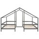 preview thumbnail 15 of 16, Twin Size Pine Double Bed with A Shared Desktop and Rooftop Style