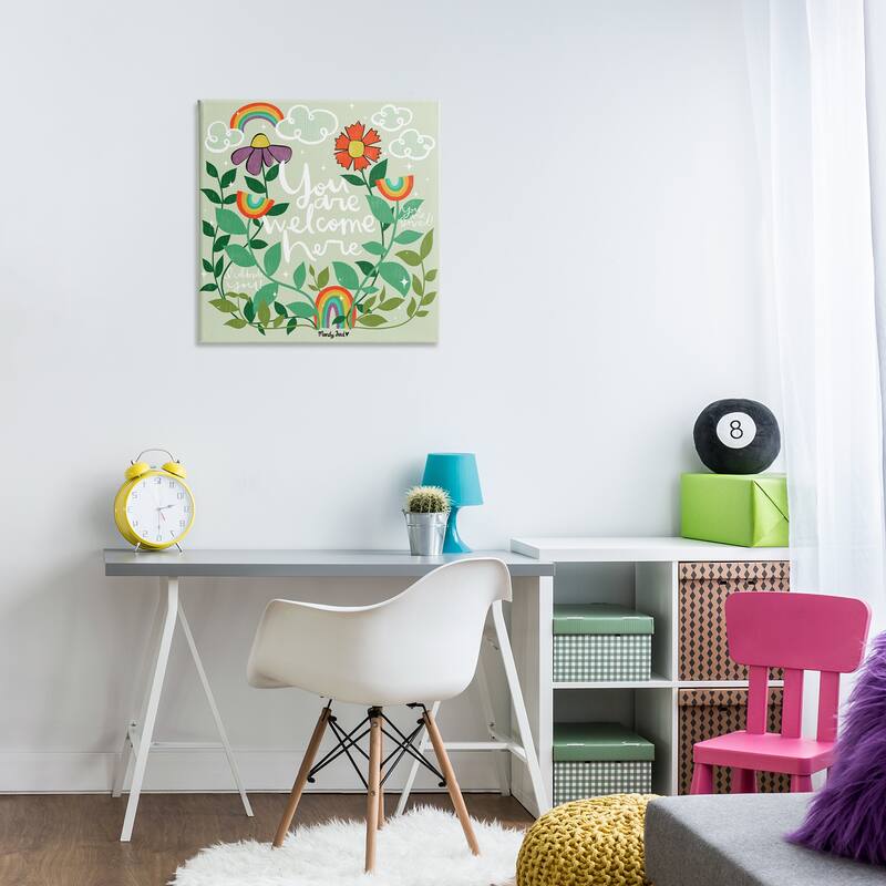 Stupell Comforting Welcome Here Phrases Canvas Wall Art Design By Mandy Ford Art + Illustration
