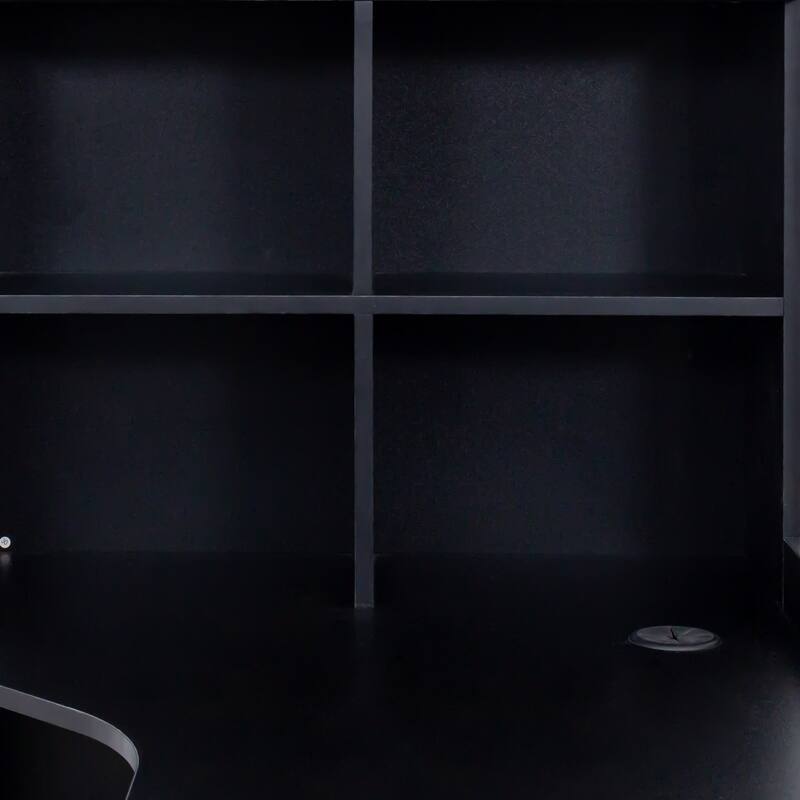 L-Shaped Corner Computer Desk for Home Office or Study desk, Study Modern Style Table with Drawers, Bookshelf & Hutch