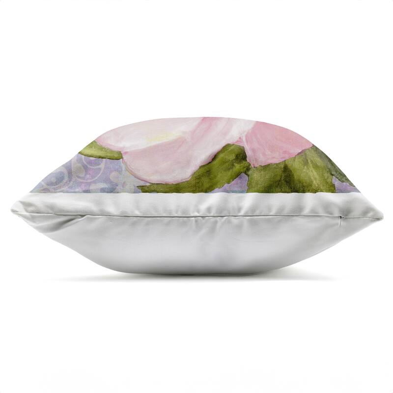 Stupell Hummingbird with White Flower Printed Outdoor Throw Pillow Design by Sasha