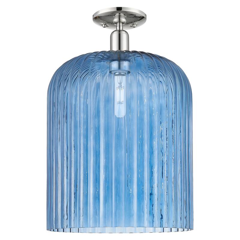 Innovations Lighting 716-1C-G559-12BL Bridal Veil 12" Wide Semi-Flush - Polished Nickel