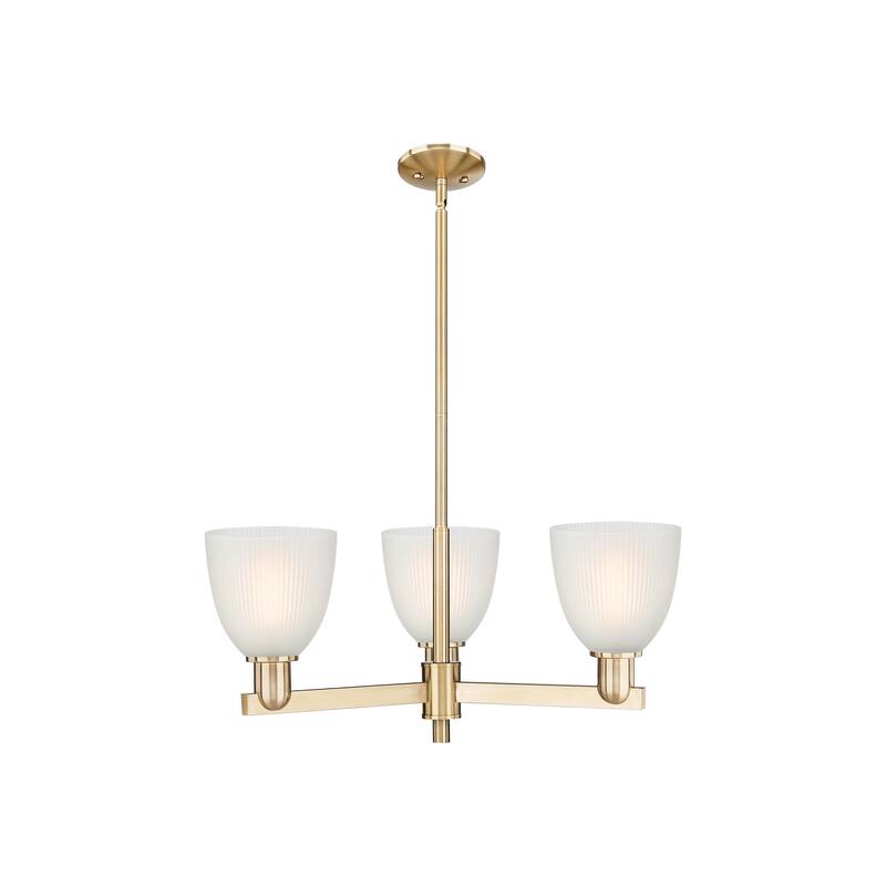 Innovations Lighting Endless Possibilities Arcadia - Castile - 3 Light 28" Stem Hung Chandelier - Champagne Bronze/White
