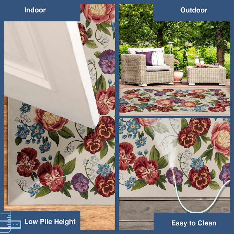 Liora Manne Marina Secret Garden Indoor/Outdoor Area Rug