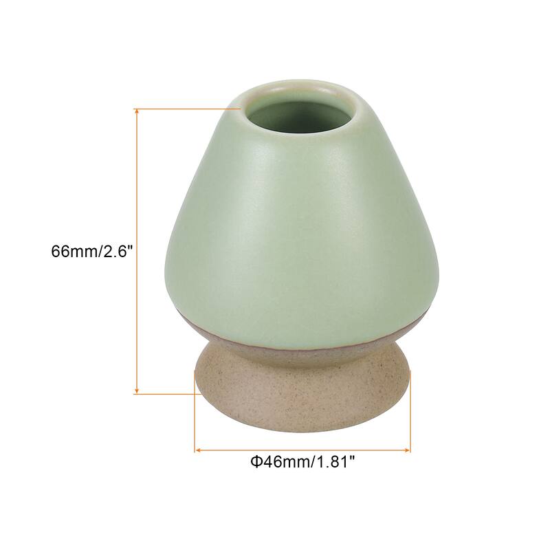Ceramic Chasen Stand Matcha Whisk Holder Teas Set Whisks Stand - Gray Green - 66mm
