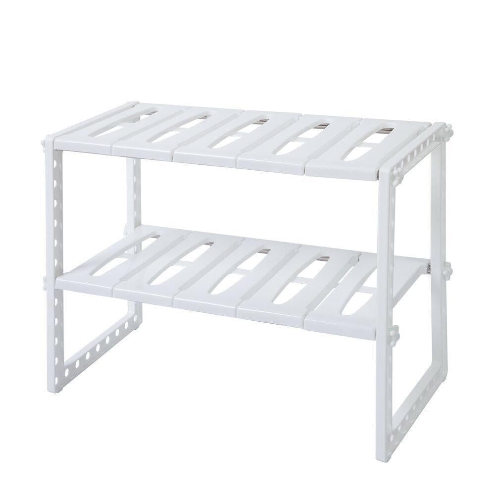 Squared Away 2-Tier Metal Mesh Expandable Under- Sink Shelf Organizer - Bed  Bath & Beyond - 39044002