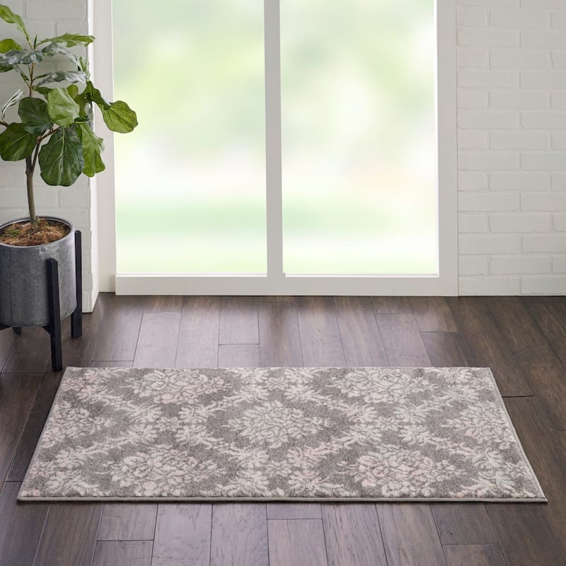 Nourison Tranquil French Country Floral Damask Area Rug