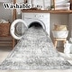 preview thumbnail 52 of 65, Washable Vintage Floral Area Rug Non-Slip Thin Rug for Living Room, Bedroom, Kitchen and Bath Machine Washable Indoor Pet Rugs